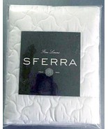 Sferra Bellante White Euro Sham Quilted Egyptian Cotton Percale Italy New - £36.58 GBP