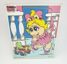 Vintage 1985 Playskool Baby Miss Piggy & Kermie Doll In Wagon Puzzle Kermit Frog - $31.35
