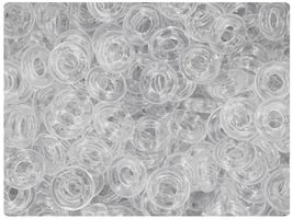 BeadTin Crystal Transparent 10mm Ring Plastic Beads (125pcs) - $2.89