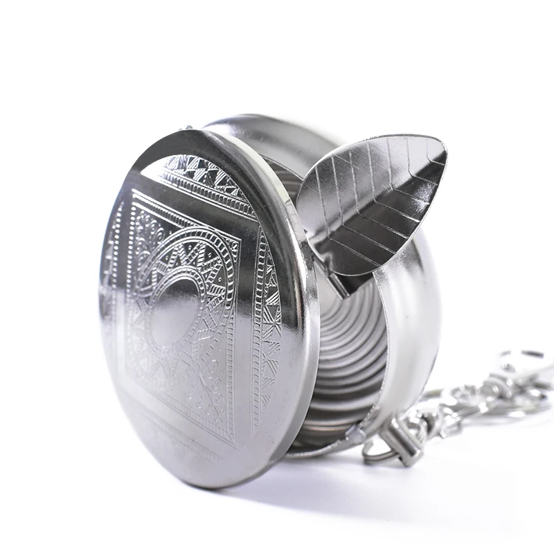 Mini Stainless Steel Pocket Ashtray with Key Chain - Portable Cigarette Ash Tr - £10.59 GBP