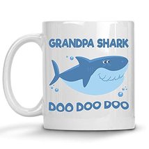 Retro Vintage Grandpa Shark Doo Doo Doo Mug, Family Shark Mug, Grandfather Shark - £11.81 GBP