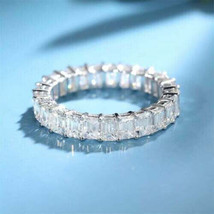 Emerald Cut 3.50Ct Simulated Diamond White Gold Plated Anniversary Band Size 7 - £102.98 GBP