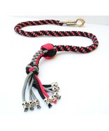 550 Paracord Motorcycle Whip Get Back whip 1&quot; Ball &amp; Skulls 36&quot; - Gray B... - $29.99