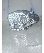 Bear ring vintage band sterling silver size 7.50 women girl - $119.48 CAD