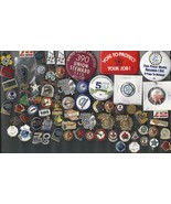 Vintage HUGE LOT Public Sector Employee CUPE Union pins pinback Buttons LOT - $1,900.49 MXN