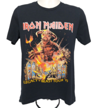 Iron Maiden Legacy of the Beast Tour &#39;19 Concert T-shirt Double-sided W/Dates - $27.80