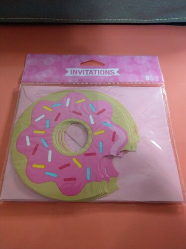 Donut Time Invitations~8ct~ BRAND NEW ~SHIPN24 - $9.78