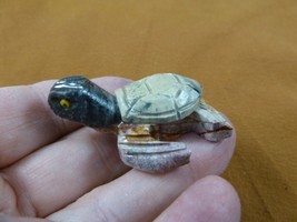 Y-TUR-SET-47 Little White Gray Sea Turtle Figurine Stone Gemstone Soapstone Peru - £6.64 GBP