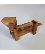 Dog Puzzle Solid Natural Wood Pieces 3D Wooden Brain Teaser or Desk Toy - $436.48 MXN