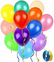 100 Pack Assorted Color Balloons, 12 Inches Rainbow Colorful  Balloon Arch - $19.74