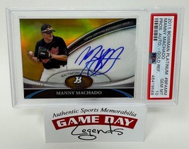 Manny Machado 2011 Bowman Platinum Auto Gold Ref. Card PSA Gem Mint 10 LE 15/50 - £854.93 GBP