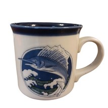 Otagiri Japan Stoneware 3D Swordfish Design Coffee Mug Ocean Marine Life Vintage - $13.98