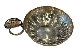 Metal Argente Lutz Dijon Silverplate Wine Taster Tastevin En Main - $37.57