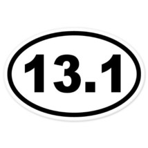 Picniva Glossy Black 3 inches Wide 13.1 Oval Half Marathon Run car Bumpe... - $3.91