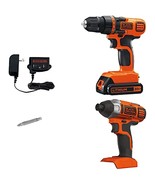 BLACK+DECKER 20V MAX* POWERCONNECT Cordless Drill/Driver + Impact Driver... - $137.02