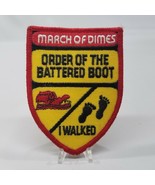Vintage March Of Dimes 4&quot;x3&quot; Patch: Order Of The Battered Boot, I Walked - £10.19 GBP