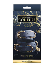 Bondage Couture Vinyl Wrist Cuff - Blue - $28.50