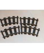 Lot De 4 LEGO 9v Métal Rail Train Track Courbé 4520 2867 4511 4512 4558 ... - $16.02 CAD