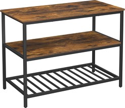 Vasagle Kitchen Island With 3 Shelves, 47.2 Inches Kitchen Shelf With Large - £137.41 GBP