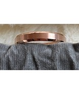 TUNGSTEN CARBIDE MEN&#39;S RING 4MM ROSE GOLD PLATED BEVELED EDGES SZ 9.5 - £19.51 GBP