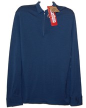 Island Issue Navy Blue Men&#39;s Half Zip Merino Wool Sweater Size 2XL NEW $125 - £26.14 GBP