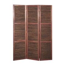 HomeRoots 342750 47 x 1.5 x 67 in. Decorative Brown Wood Bambusa Screen - £401.64 GBP