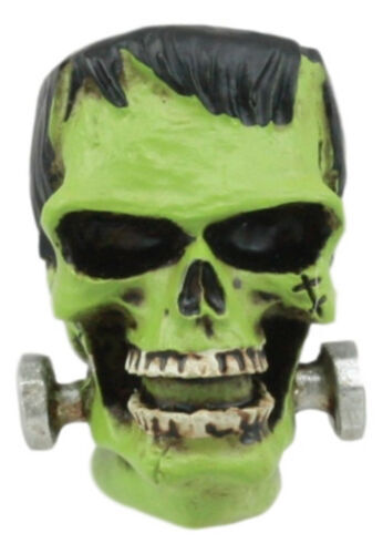 Dr Victor Frankenstein Skull Figurine 2&quot;H Miniature Frankenskull Gothic ... - $12.99