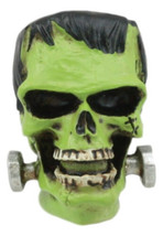 Dr Victor Frankenstein Skull Figurine 2&quot;H Miniature Frankenskull Gothic Skeleton - £10.38 GBP