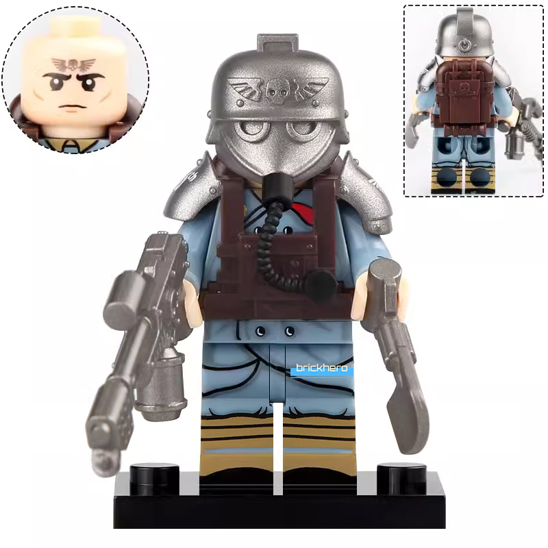 Death Korps of Krieg Veteran Squad Pyro Soldier WH40K Lego Minifigure Brick Toys