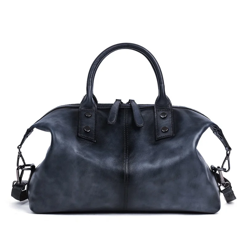 2024  Hand Painted Women Handbag Luxury  Cowhide Leather Dumpling Bag Large Capa - £67.31 GBP