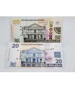 Surinam Banknotes ~ 20 Dollars  2004 P-158a  &amp;  50 Dollars 2010 P-165 ~ UNC - $44.54