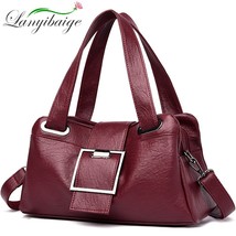 Women Leather Handbags Vintage Soft Leather Female Crossbody Shoulder Bags Desig - £44.10 GBP