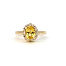 Natural Citrine Diamond Ring 6.5 14k YellowGold 1.74 TCW Certified $2,950 310633 - £1,278.34 GBP