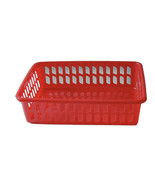 Greenbrier Plastic Bin Basket/ Organizing Storage 15 X 11 x 4  Red - £12.40 GBP