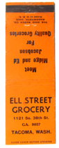 Ell Street Grocery - Tacoma, Washington Advertisement 20 Strike Matchbook Cover - £1.37 GBP