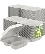 Compostable Bagasse Clamshell Take Out Containers, Made Of Sugar Cane Fi... - £57.01 GBP