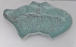 California Pottery Leaf Shaped Dish Turquoise Made in California #105 Mu... - £11.83 GBP