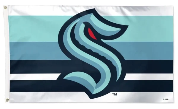 Seattle Kraken 3×5 Home Stripe Flag for Fans - $18.00