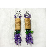 Handcrafted Beaded Wine Cork Christmas Ornaments - £11.97 GBP