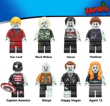 8pcs What If Marvel Zombies Black Widow Star-Lord Falcon Hawkeye Minifigures Toy - £14.21 GBP
