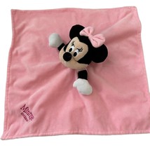 Disney Kids Baby Security Blanket Lovey Embroidered Minnie Mouse Pink Soft Satin - $14.84