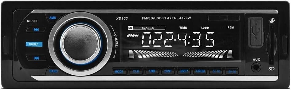 XO Vision XD103: FM & MP3 Stereo Receiver with USB Port & SD Card Slot - Black