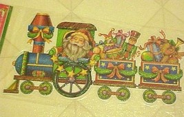 Christmas Static Window Clings Santa Claus Toy Train Vinyl New Crafts - $6.88