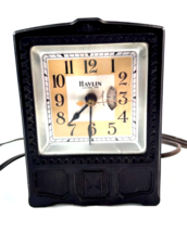 Rare Vintage HAVLIN Electric Alarm Clock Fully Functional 1940&#39;s USA Working - £79.52 GBP
