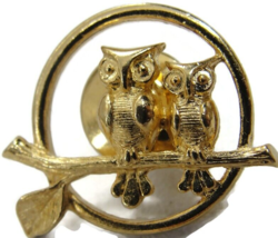 Avon Perched Owls Pin Brooch Vintage - £11.60 GBP