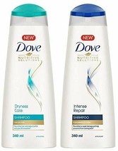 Dove Dryness Care Shampoo - 340ml and Intense Repair Shampoo - 340ml - £27.68 GBP