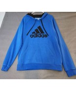 Men’s Adidas Long Sleeves Hoodie Blue Black Embroidered Logo Size Large  - $31.13 CAD