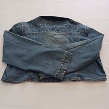Thalia Sodi Vtg Denim Women's Button Up Jacket Jeans Blue Vest Measured Size M image 12