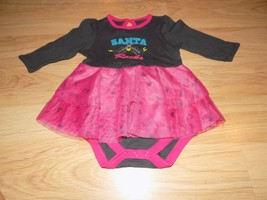 Infant Size 3 Months Cherokee Pink Gray SANTA ROCKS Christmas Holiday Dress EUC - $12.00