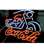 New Coca Cola Biker Motorcycle Coke Soda Neon Light Sign 17&quot;x 15&quot; [High ... - £110.97 GBP